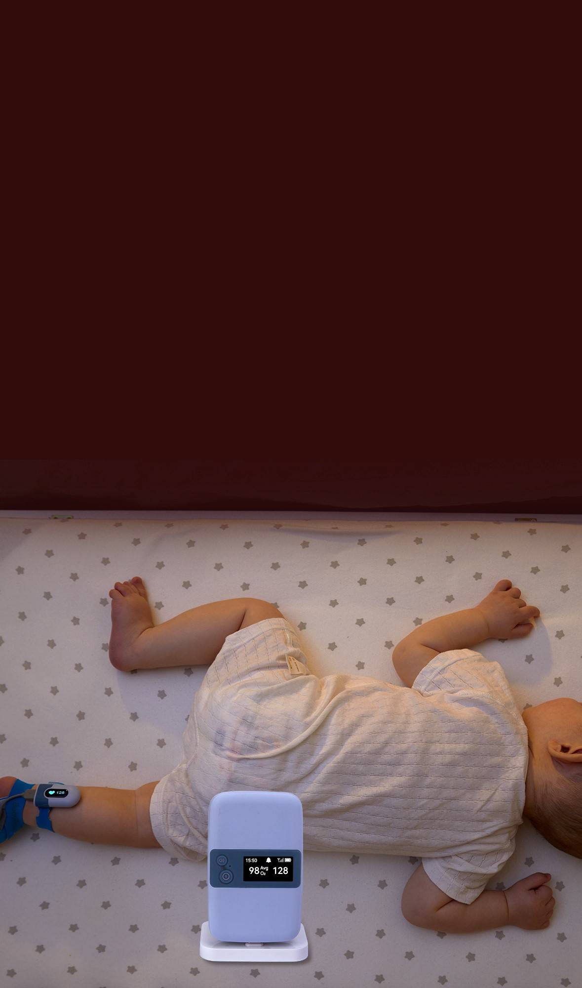 thumbnail image 2 of Smart Baby Monitor With Sock Babytone Baby Monitor With Smart Sleep Sock & 2.5K Camera - Tracks Heart Rate, Oxygen, With Cry Detection & App Babytone Baby Monitor With Sleep Sock 2 of 14